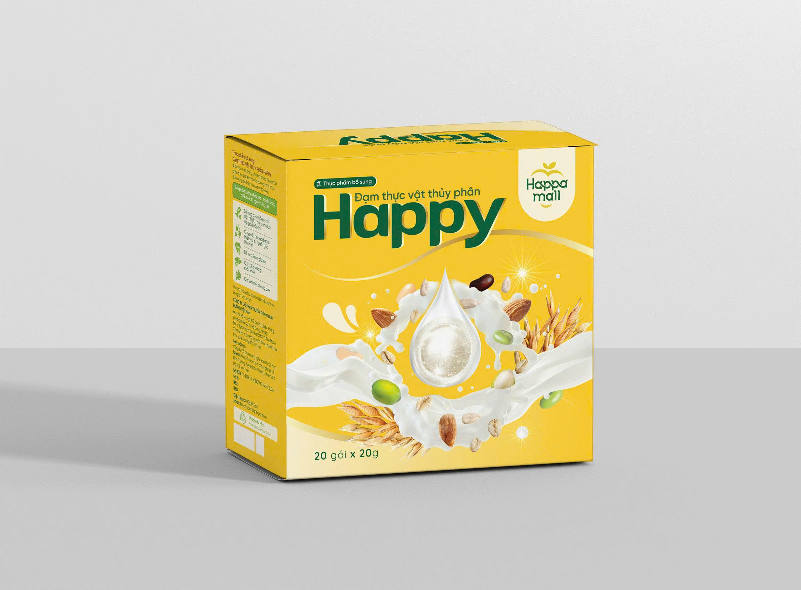 Hộp Đạm thực vật thủy phân Happy